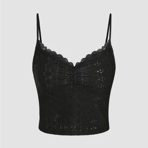 Cider Black Crop Tank Top